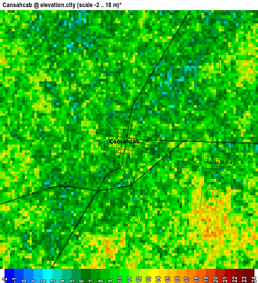 Cansahcab elevation map