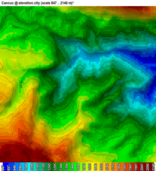 Cancuc elevation map