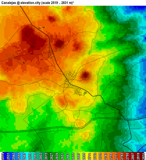 Canalejas elevation map