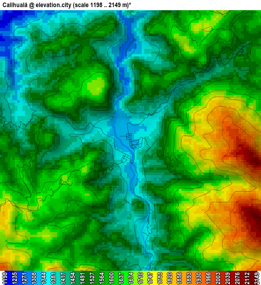 Calihualá elevation map