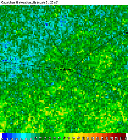Cacalchen elevation map