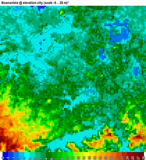 Buenavista elevation map