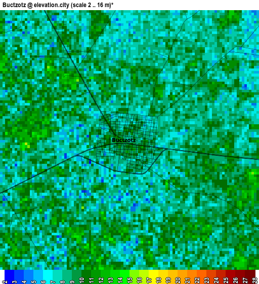 Buctzotz elevation map