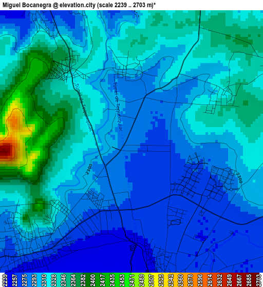 Miguel Bocanegra elevation map
