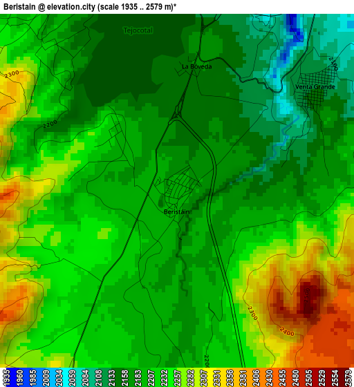 Beristain elevation map