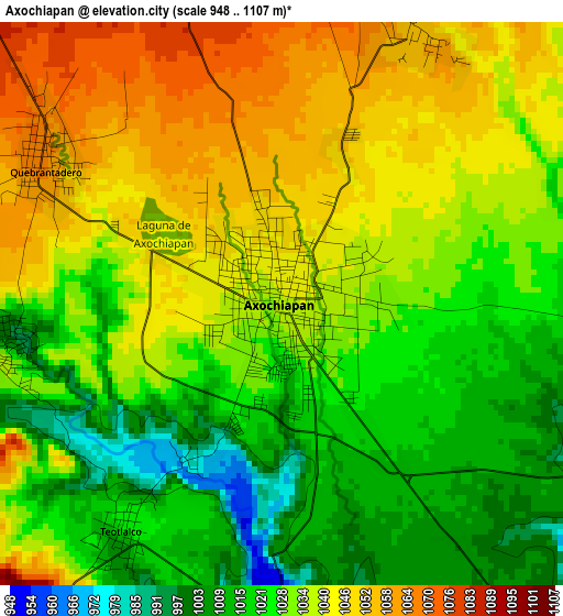 Axochiapan elevation map