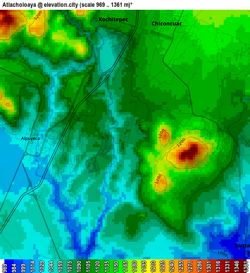 Atlacholoaya elevation map