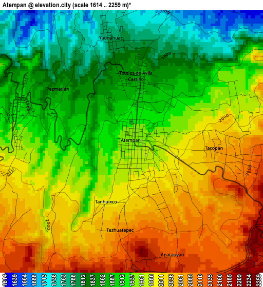 Atempan elevation map