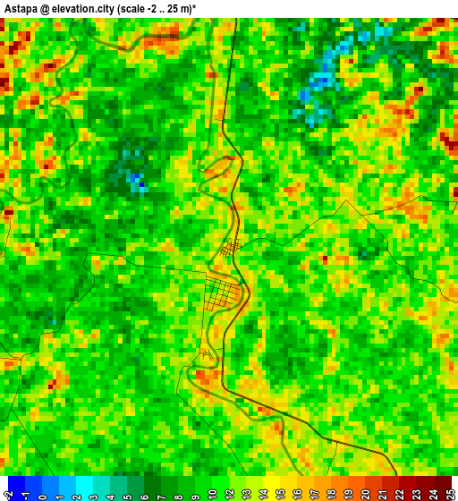 Astapa elevation map