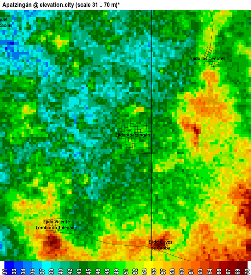 Apatzingán elevation map