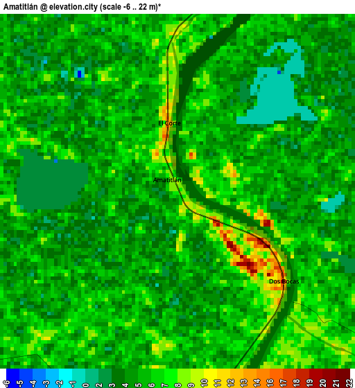 Amatitlán elevation map