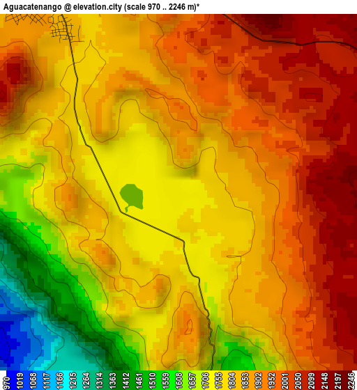 Aguacatenango elevation map