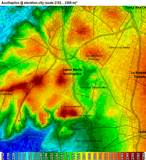 Acuitlapilco elevation map