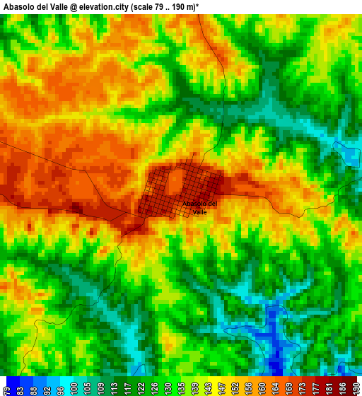 Abasolo del Valle elevation map