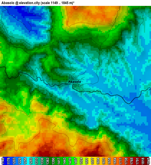 Abasolo elevation map