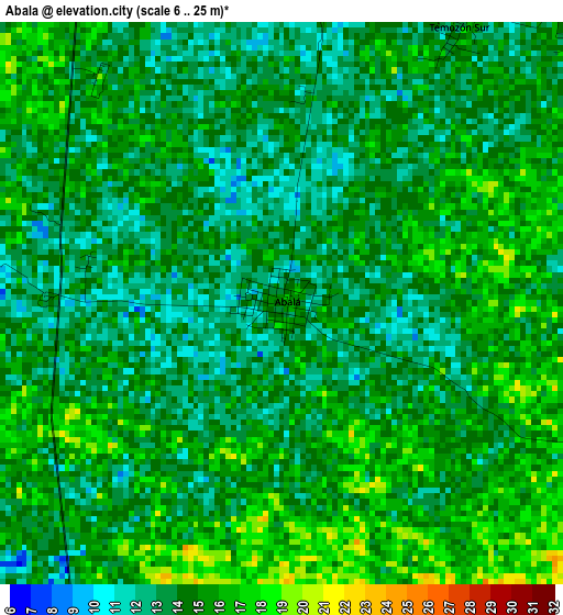 Abala elevation map