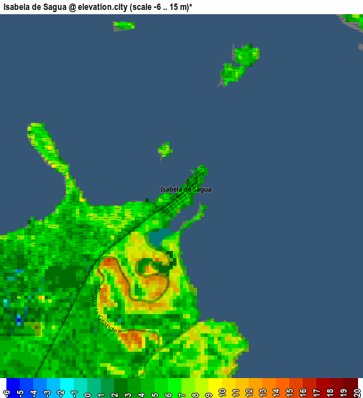 Isabela de Sagua elevation map