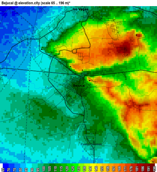 Bejucal elevation map