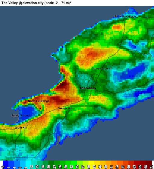 The Valley elevation map