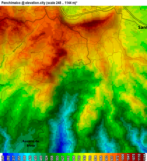 Panchimalco elevation map