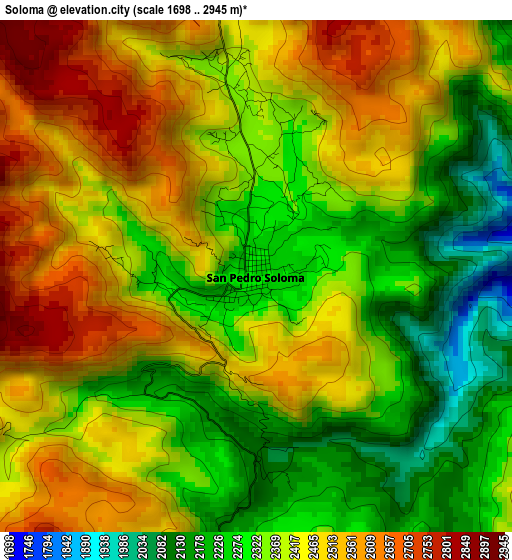 Soloma elevation map