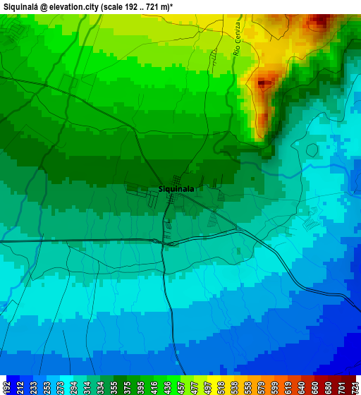 Siquinalá elevation map