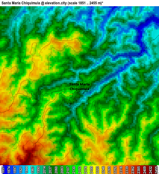 Santa María Chiquimula elevation map
