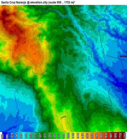 Santa Cruz Naranjo elevation map