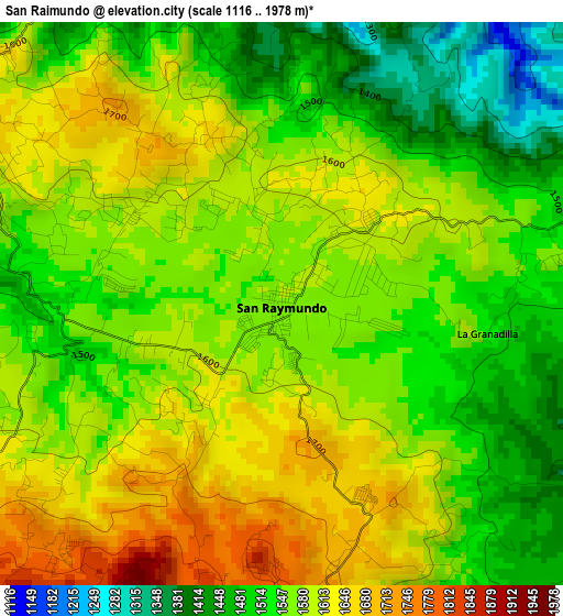 San Raimundo elevation map
