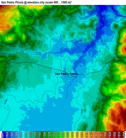 San Pedro Pinula elevation map