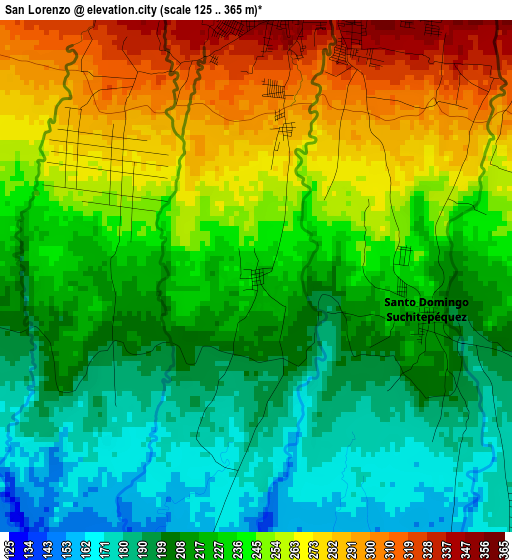 San Lorenzo elevation map