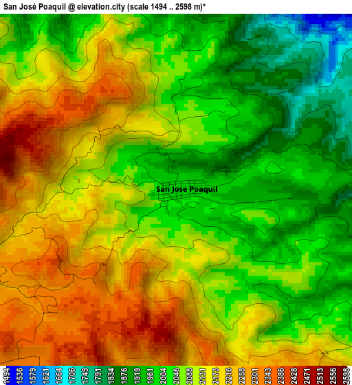 San José Poaquil elevation map