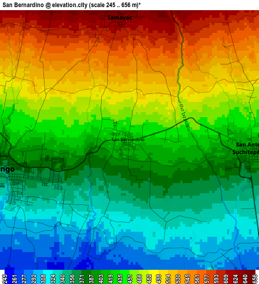 San Bernardino elevation map