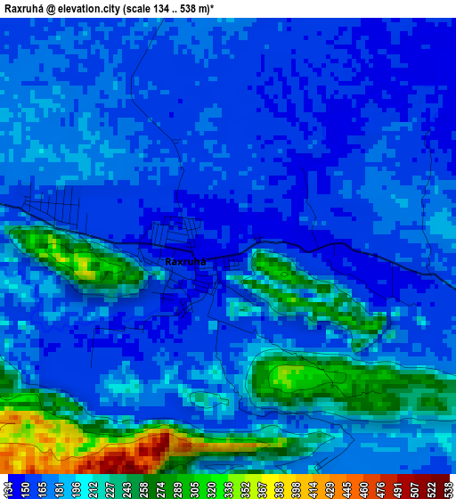 Raxruhá elevation map