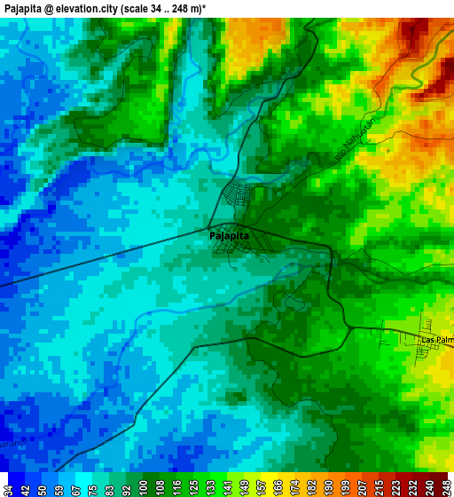 Pajapita elevation map