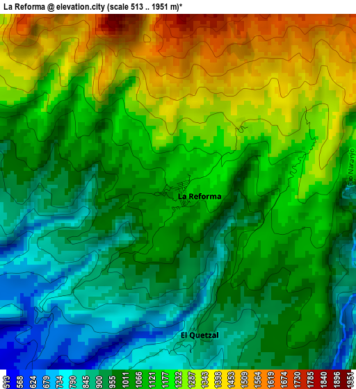 La Reforma elevation map