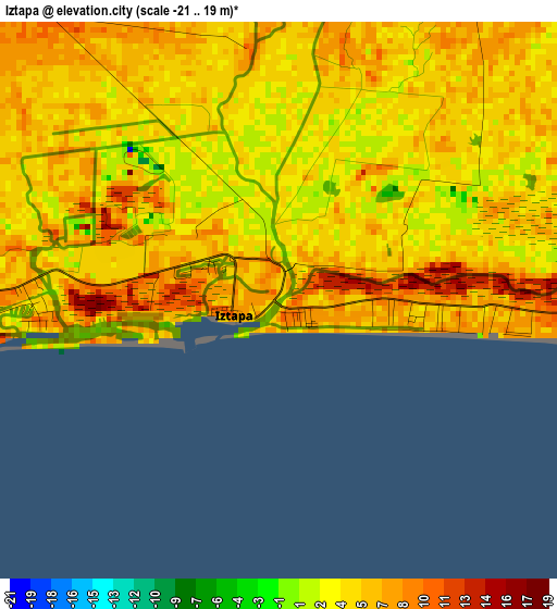 Iztapa elevation map