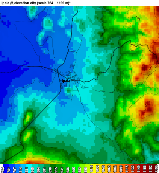 Ipala elevation map