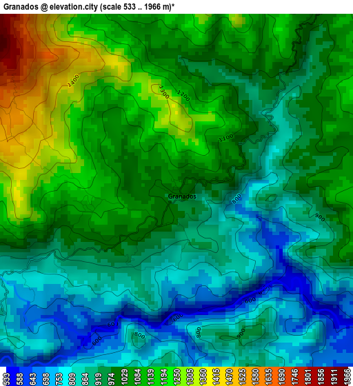 Granados elevation map