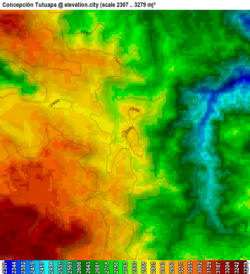 Concepción Tutuapa elevation map