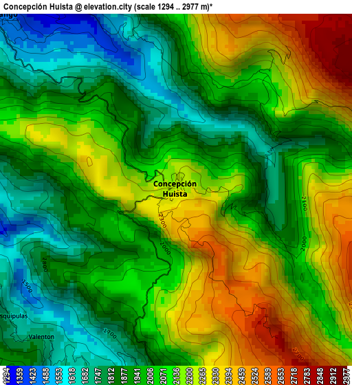 Concepción Huista elevation map