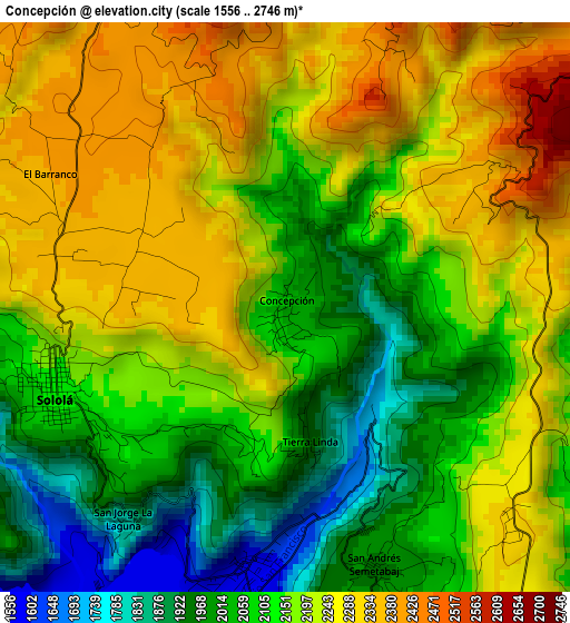 Concepción elevation map