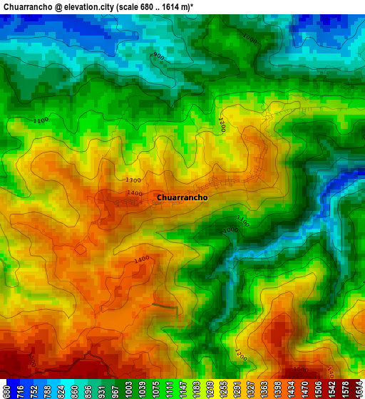 Chuarrancho elevation map