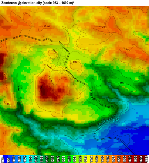 Zambrano elevation map
