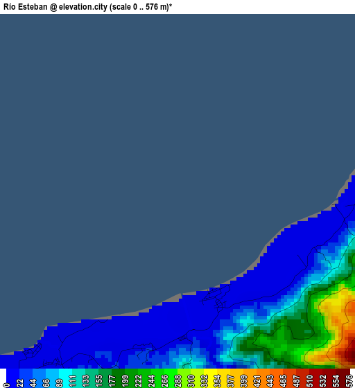 Río Esteban elevation map