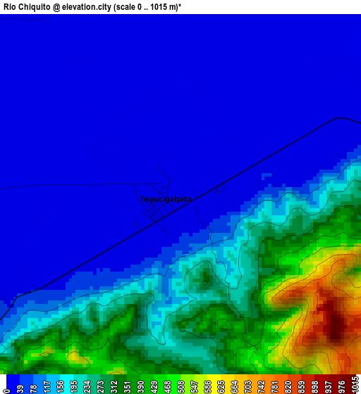 Río Chiquito elevation map