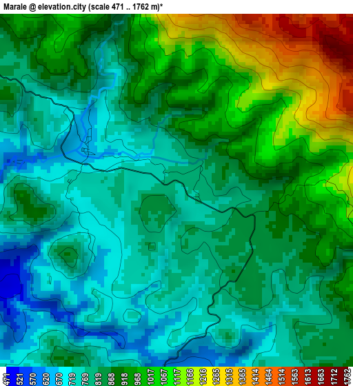 Marale elevation map