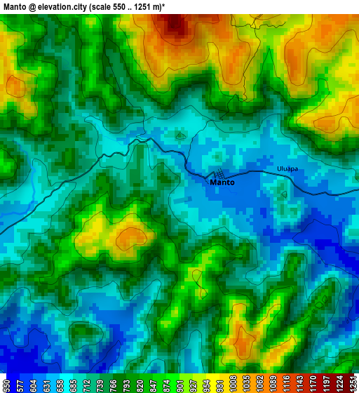 Manto elevation map