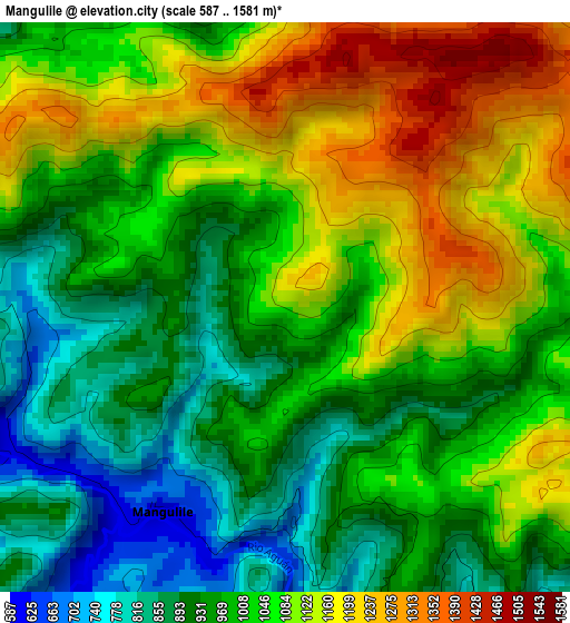 Mangulile elevation map