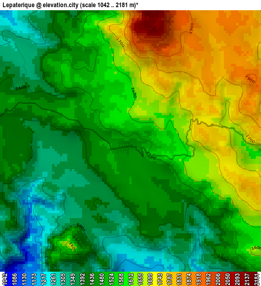 Lepaterique elevation map